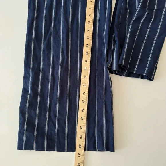 Rachel Roy Linen and Cotton Wide Leg Striped Jumpsuit Women’s size 4 - Picture 10 of 14